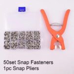 50/100 set Metal Press Studs Snap Button Fastener Pliers Tool Kit Clothing DIY - Image 7