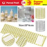 50xDiamante Diamond Ribbon Crystal Gold Rhinestone Mesh Wrap Wedding Party Decor