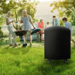58x77cm Round BBQ Cover Heavy Waterproof Patio Barbecue Protector Garden Grill - Image 5