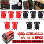 5/10x Battery Mounts Holder Screw Mount Bracket For Milwaukee 18V Battery Rack
