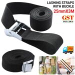 6Pcs 2.5m Lashing Straps Buckle Nylon Quick Release Cargo Tie Down Car Luggage