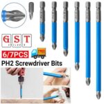 6/7 Pcs Magnetic Anti-Slip Drill Bit PH2 Cross Bits Set Screwdriver 25mm-150mm