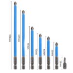 6/7 Pcs Magnetic Anti-Slip Drill Bit PH2 Cross Bits Set Screwdriver 25mm-150mm - Image 4