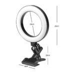 6 inch USB Video Conference Lighting Clip on LED Ring Light for Laptop Monitor - Image 7