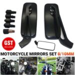 8/10mm MOTORCYCLE MIRRORS For CHOPPER CRUISER BOBBER CAFE RACER SCRAMBLWER.