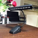9 LED Flexible Clip-on Music Stand Reading Light Bed Table Desk Lamp Black - Image 3