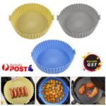 Air Fryer Silicone Pot Air Fryer Basket Liner Non-Stick Reusable Baking Tray NEW