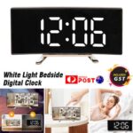 Bedside Digital Clock LED Display Desk Table Time Temperature Alarm Modern Decor