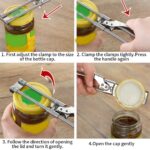 Bottle Opener Multifunctional Beer Adjustable Stainless Steel Jar Lid Gripper AU - Image 6