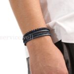 Brown Braided Rock Unisex Mens Fashion Leather Bracelet Bangle Wristband Style - Image 7
