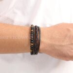 Brown Braided Rock Unisex Mens Fashion Leather Bracelet Bangle Wristband Style - Image 6