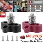 Bus Bar Terminal Blocks Heavy Duty M8+M8 Positive Power Distribution Studs AU