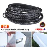 Carbon Fibre Car Door Anti Collision Strip Bumper Trim Edge Scratch Protector 5M