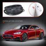 Carbon Fibre Car Door Anti Collision Strip Bumper Trim Edge Scratch Protector 5M - Image 3