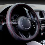 Cars Steering Wheel Cover 38cm Premium Black Leather Decorations Accessory - Image 4