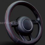 Cars Steering Wheel Cover 38cm Premium Black Leather Decorations Accessory - Image 5