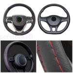 Cars Steering Wheel Cover 38cm Premium Black Leather Decorations Accessory - Image 7