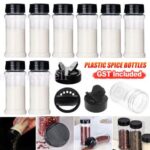 Clear Plastic Spice Bottles Jars Containers Shaker Lid Herb 100ML UP TO 48PCS