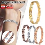 Crystal Diamond Bracelet Pain Relief Magnetic Therapy Braided Bangle Jewellry