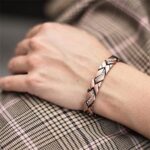 Crystal Diamond Bracelet Pain Relief Magnetic Therapy Braided Bangle Jewellry - Image 4