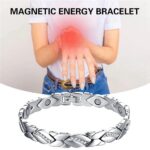 Crystal Diamond Bracelet Pain Relief Magnetic Therapy Braided Bangle Jewellry - Image 7