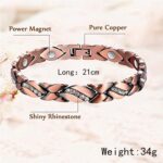 Crystal Diamond Bracelet Pain Relief Magnetic Therapy Braided Bangle Jewellry - Image 2