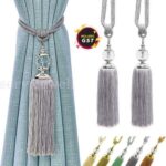 Curtain Holdbacks Rope Tie Backs Tassel Tieback Beaded Home Decor up to 4 Pairs