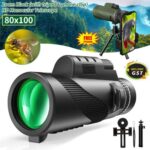 Day / Night Vision 80x100 Zoom HD Monocular Telephoto Monocular Telescope BAK4