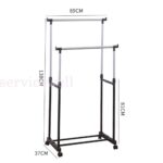 Double Clothes Stainless Rack Hanger Garment Cloth Holder Coat Adjustable NEW - Image 6