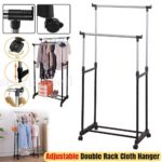 Double Clothes Stainless Rack Hanger Garment Cloth Holder Coat Adjustable NEW - Image 4