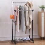 Double Clothes Stainless Rack Hanger Garment Cloth Holder Coat Adjustable NEW - Image 7