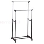 Double Clothes Stainless Rack Hanger Garment Cloth Holder Coat Adjustable NEW - Image 5
