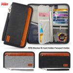 Family Travel Wallet Passport Holder w RFID Blocking Document Organizer Case