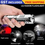 Flashlight Multifunctional Rechargeable Flashlight for Outdoor BLACK