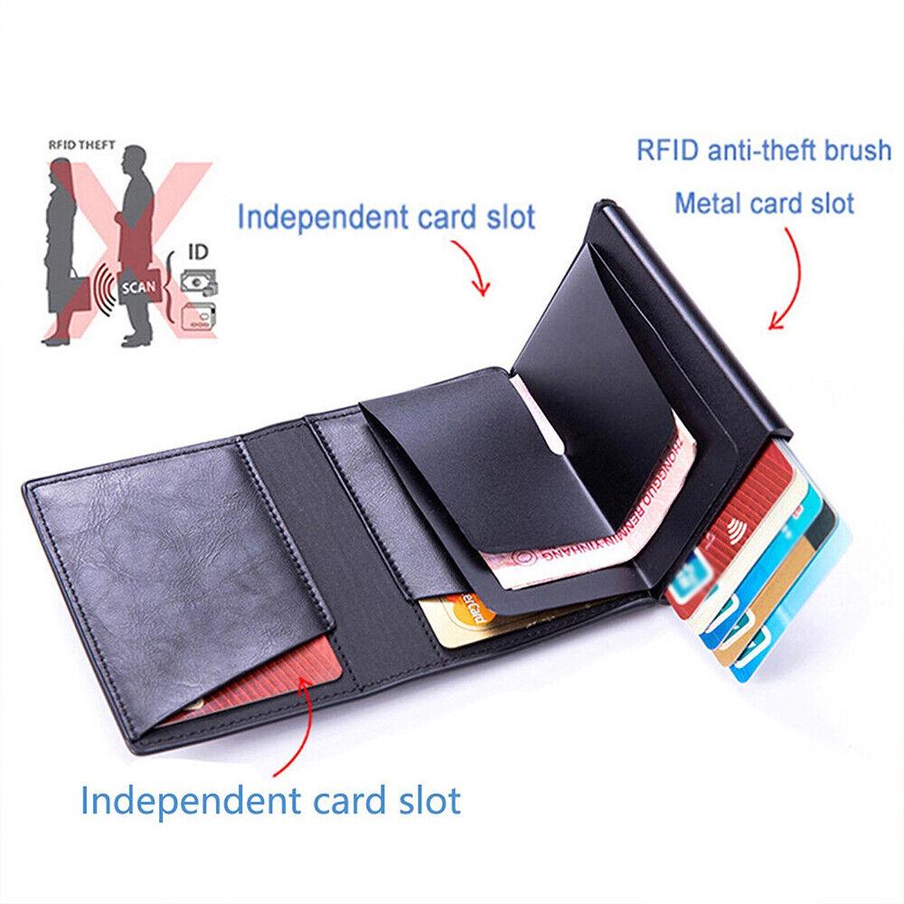 For Airtag Wallet PU Leather Credit Card Money Holder AirTag Case Air Tag Cover - Image 2