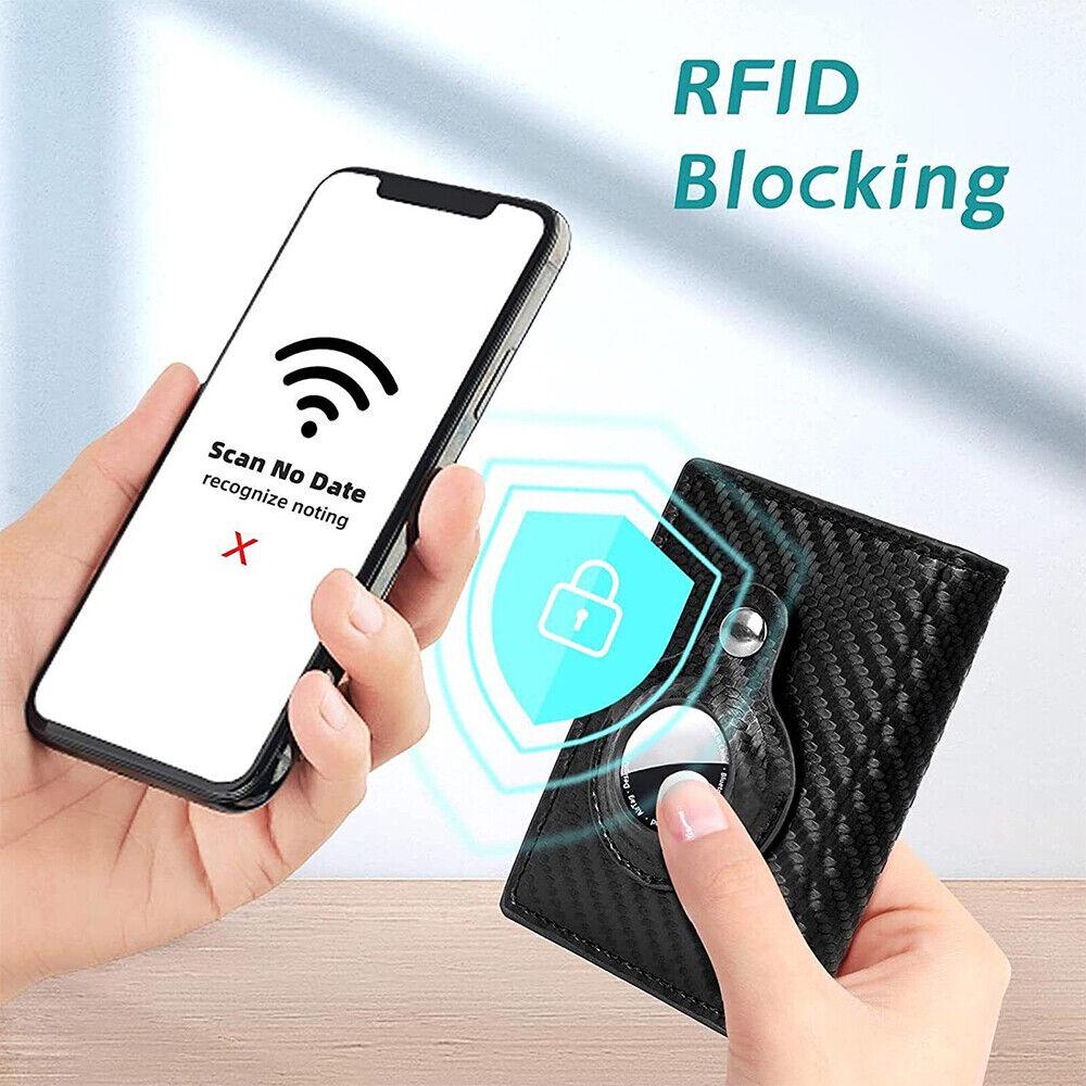 For Airtag Wallet PU Leather Credit Card Money Holder AirTag Case Air Tag Cover - Image 4