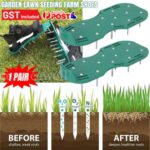 Garden Lawn Aerator Spiked Strapped Sandal Shoe Pair Fits All Heavy Duty