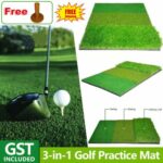 Golf Mat 3-in-1 Practice Mat Outdoor Indoor Training Mat Hitting Mat Driving Pad