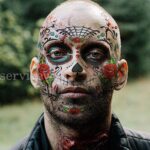 Halloween Face Adhesive Tattoo Sticker Festival Rave Party Funny Make Up - Image 3