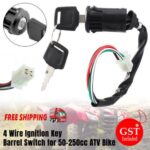 Key Barrel Switch 50cc 110cc 125cc 250cc for PIT Quad Dirt Bike 4 Wire Ignition