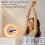 LED Lamp Smart G Bluetooth Speaker Wireless Charger RGB Alarm Clock Night Light - Image 3