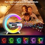 LED Lamp Smart G Bluetooth Speaker Wireless Charger RGB Alarm Clock Night Light - Image 2