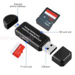 Micro USB OTG to USB 2.0 Adapter SD TF Micro Card Reader For PC Mobile Phone - Image 6