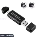 Micro USB OTG to USB 2.0 Adapter SD TF Micro Card Reader For PC Mobile Phone