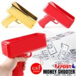 Money Shooter Playing Spray Cash Toy Gun Prop Bill Dispenser Shooter 100Pcs AU