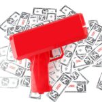 Money Shooter Playing Spray Cash Toy Gun Prop Bill Dispenser Shooter 100Pcs AU - Image 3