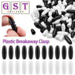NEW 10-100X Plastic Buckle Buckle Silicone Bead Necklace Lanyard Safety Plastic