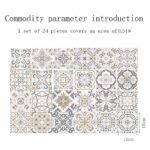 NEW 24PCS Moroccan Style Tile Wall Stickers Kitchen BathroomSelf-Adhesive Mosaic - Image 3