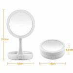 NEW Double Side Makeup Mirror Magnifying Folding Beauty with LED Light Bathroom - Image 2