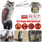 Owl Decoy Pigeon Crows Scarer Bird Deterrent Realistic Scarecrow Repeller Patio
